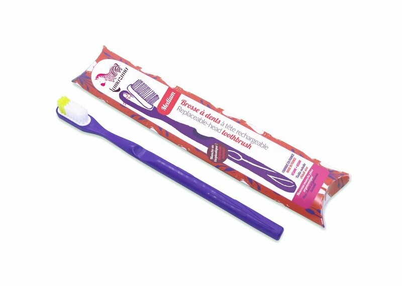 Brosse à dents écologique, Médium-violette,  LAMAZUNA