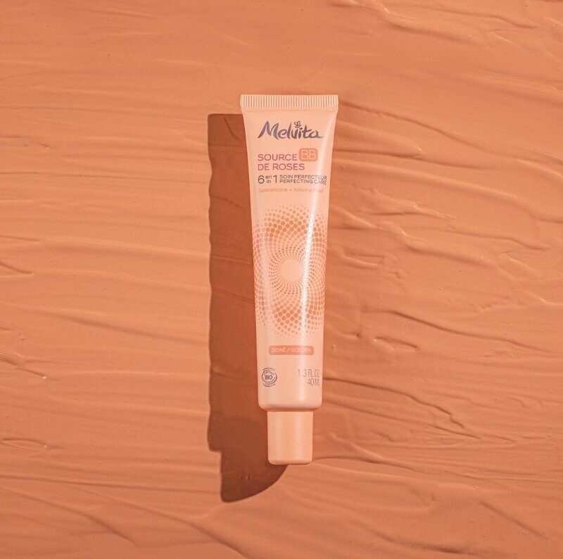 Source de roses, BB crème, teinte dorée, MELVITA Source de roses, BB crème, teinte dorée, MELVITA