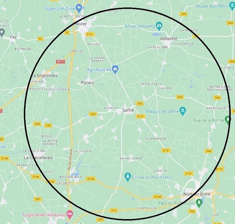 Participation aux frais kilométriques, Zone 1
