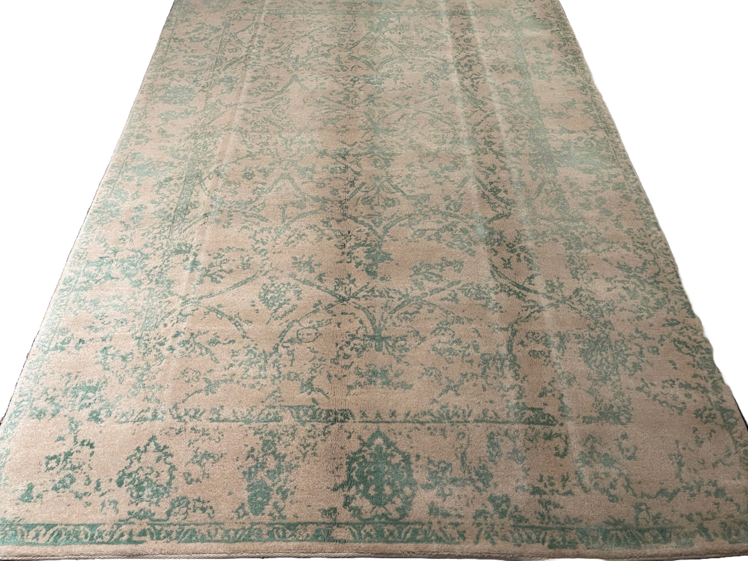 Jaipur Teppich handgeknüpft sehr fein Wolle/Bambusseide 170cm x 240cm