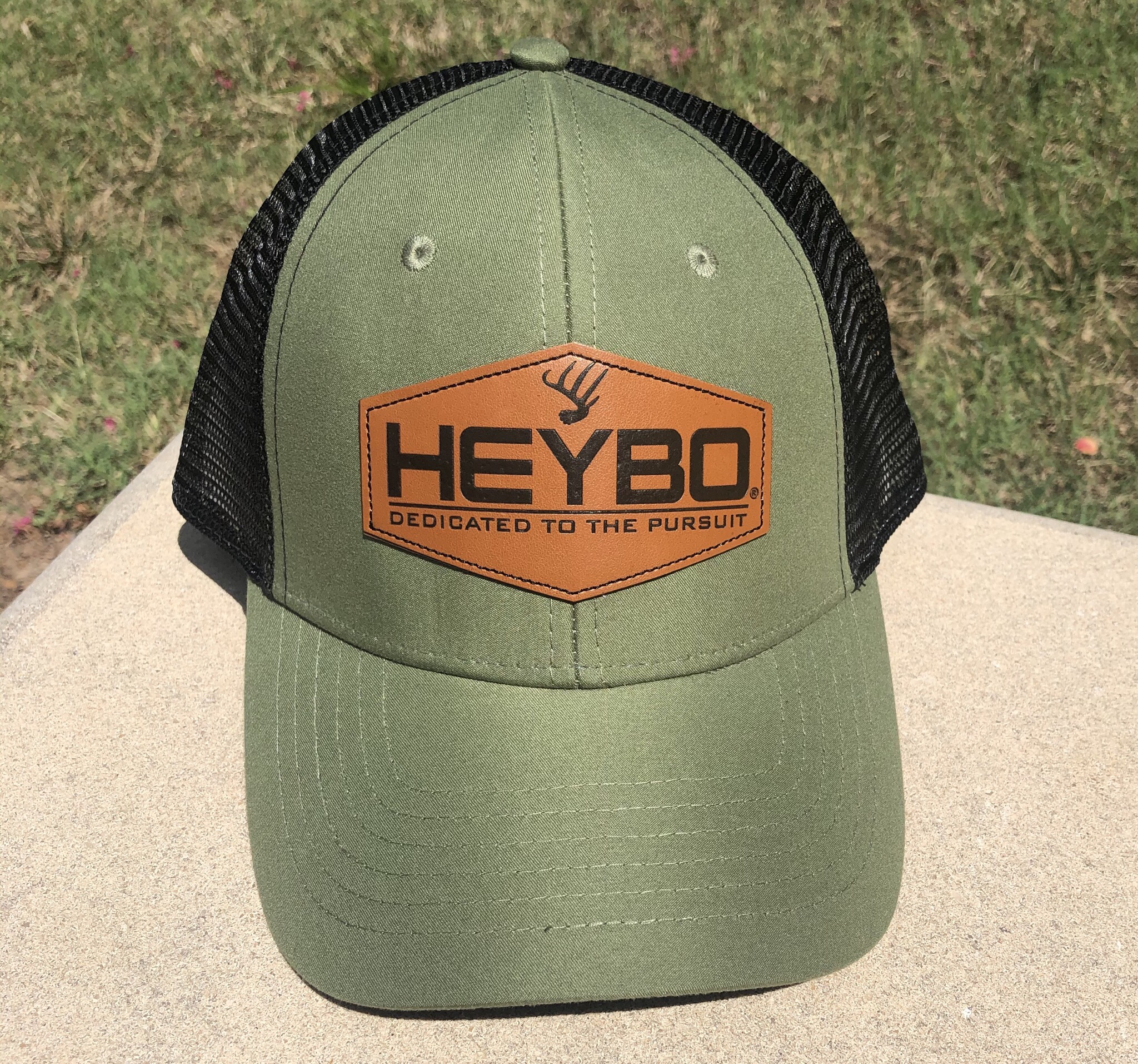 BROCKWAY TRUCKERS HAT,GOLD METALLICK THREAD,ADJUSTABLE SIZING DARK GREEN