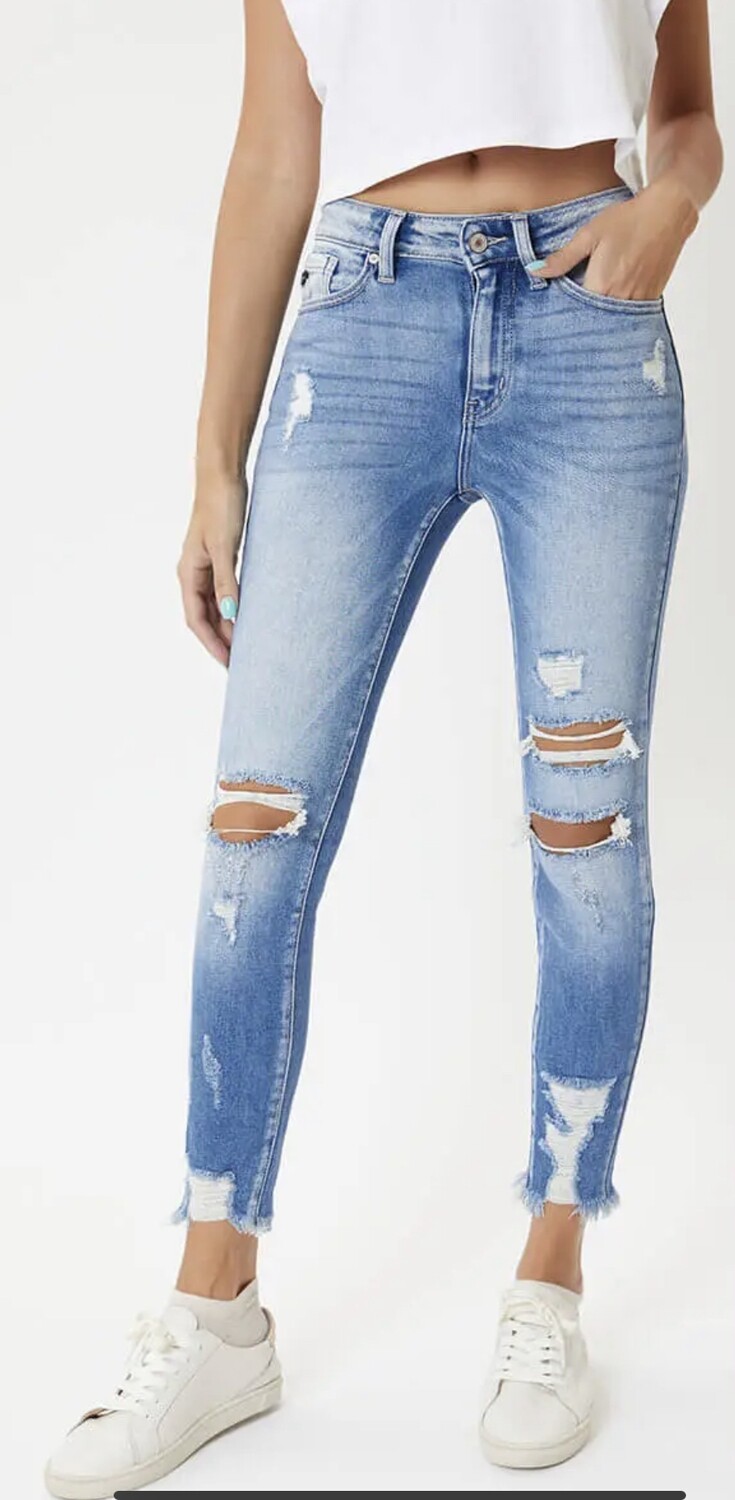 Kan Can High Rise R&B Ankle Skinny
