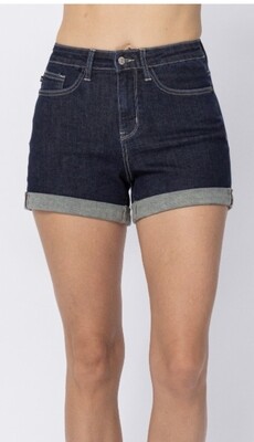 Judy Blue Stonewash Open Seam Cuff Shorts