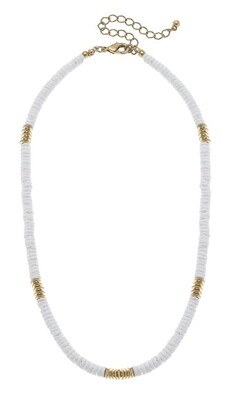 Joanna Beaded Shell Necklace Ivory