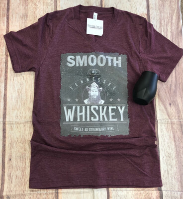 Smooth As Tennessee Whiskey V-Neck Tee