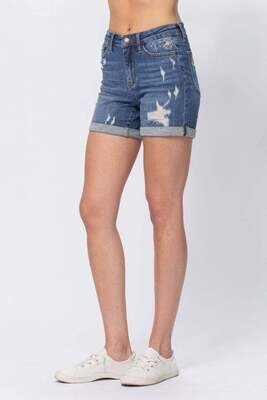 Judy Blue Mid-Rise Dandelion Cuffed Shorts