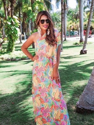 Jess Lea Coastal Vacay Tropical Maxi Dress