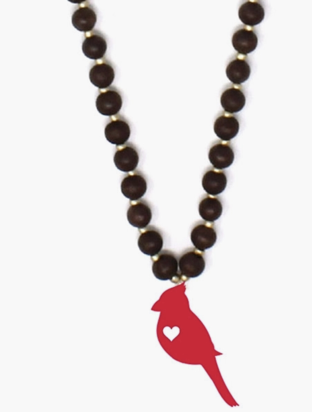 Viv & Lou Red Cardinal Acrylic Ornament Necklace