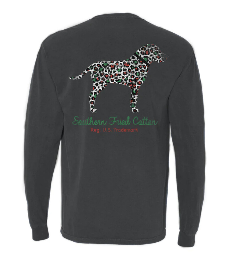 Southern Fried Cotton Christmas Cheetah Hound