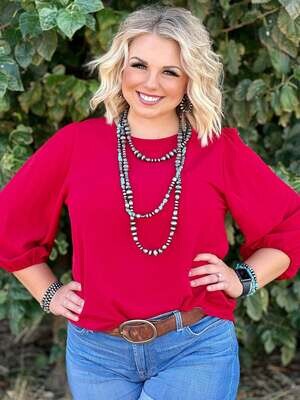 Texas True Threads Riley Red Blouse