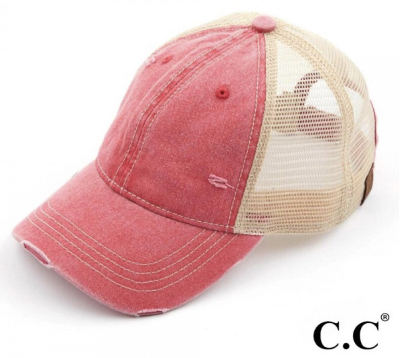 C.C. Vintage Distressed Baseball Hat