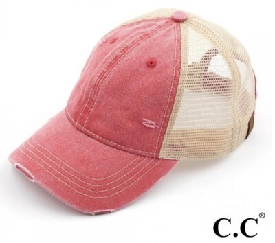 C.C. Vintage Distressed Baseball Hat