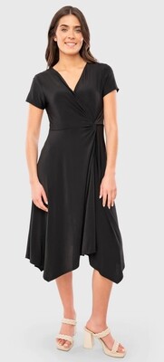 "Out on the Town" Surplice Midi Dress