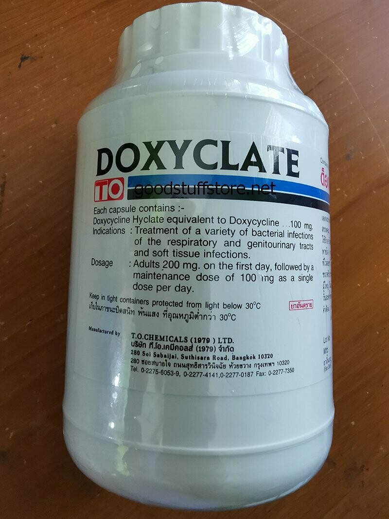 doxycycline hyclate 100mg cap/tab