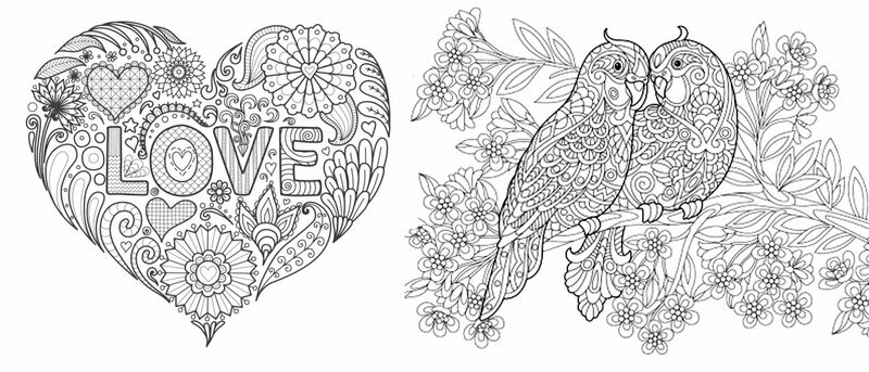LOVE / INSEPARABLES Zentangle - para colorear