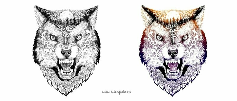 LOBO Zentangle - para colorear