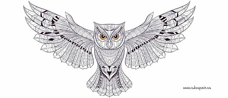 BUHO Zentangle - para colorear