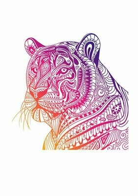 Zentangle Tigre lateral- Camiseta básica mujer
