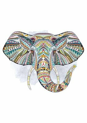 Elefante trompa frontal - Camiseta básica mujer