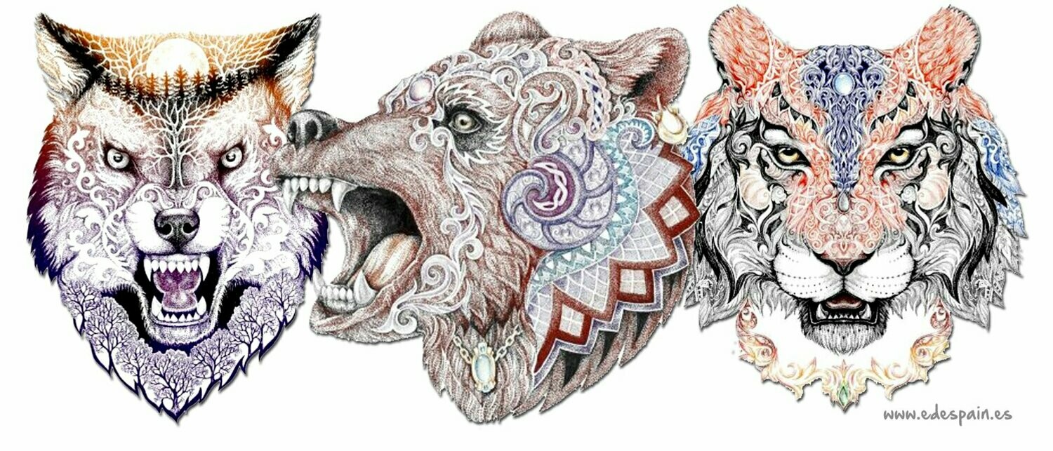Lobo /Oso/León - Camiseta básica mujer