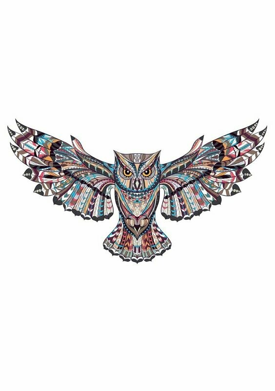 Buho colores rojizos - Camiseta básica mujer