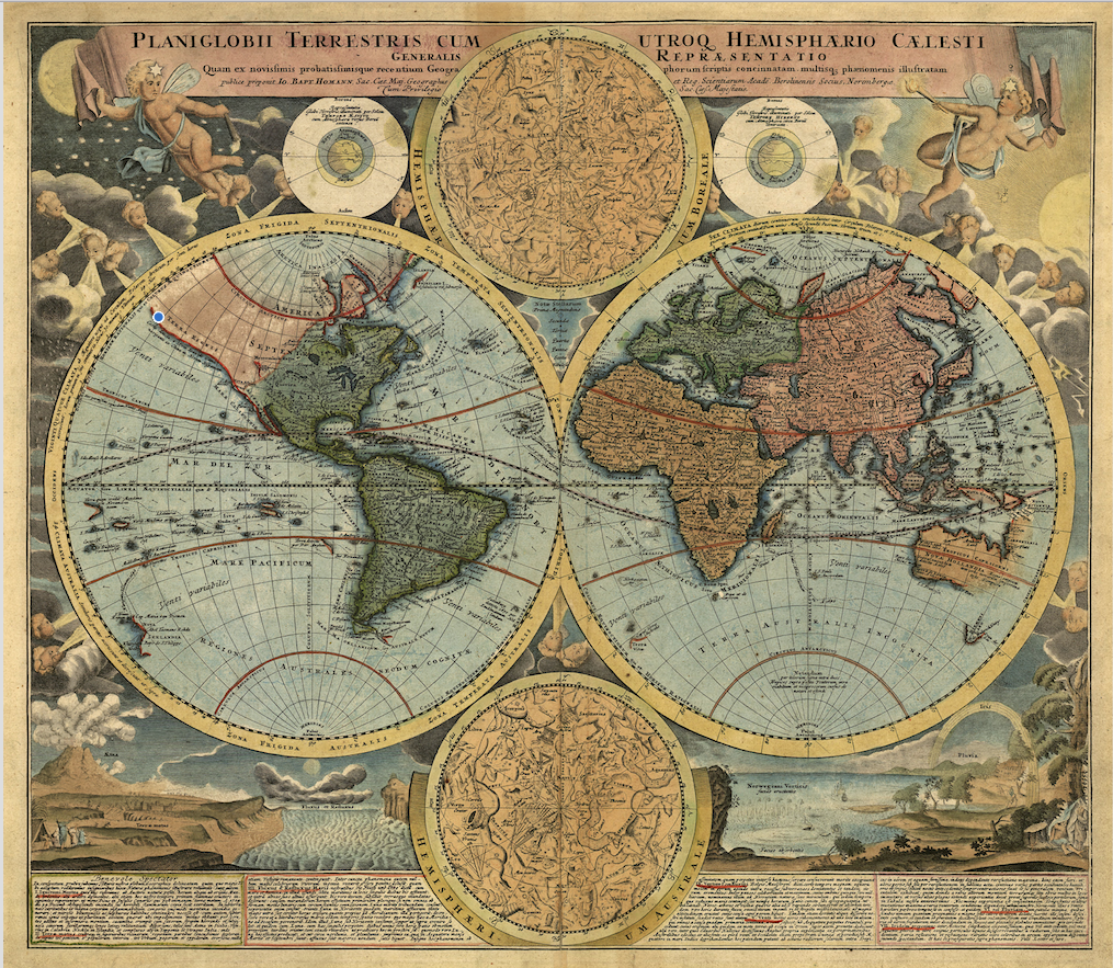 Planisferio Terrestre // Hemisferios celestes