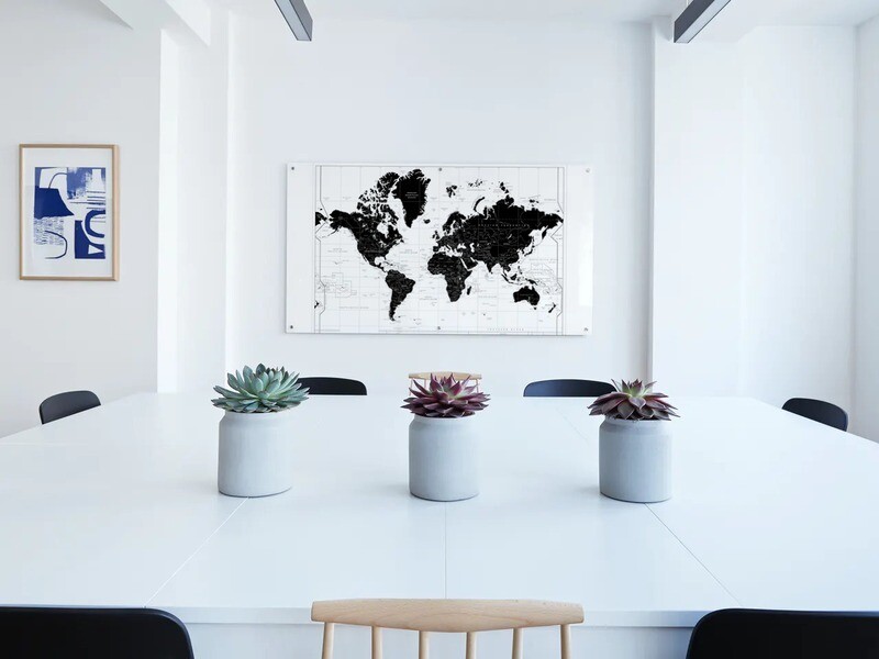 MAPA mundial en Blanco y Negro Actual 2021