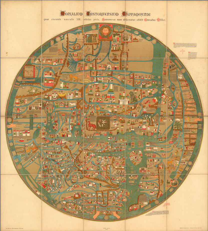 Monialium Ebstorfensium mappa mundi (Siglo XIII)