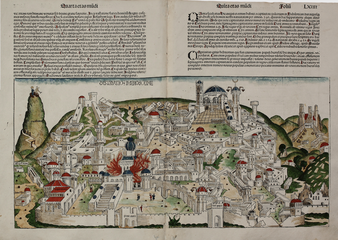 Destrucción de Jerusalén. Crónica de Nuremberg. 1493