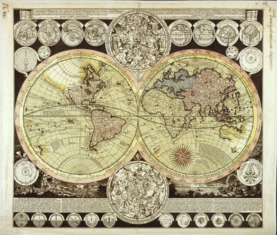 Planisferio Terrestre y Celeste. 1700