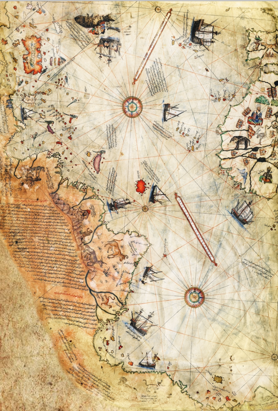El enigmático mapa de Piri Reis - principios siglo XVI (1513)