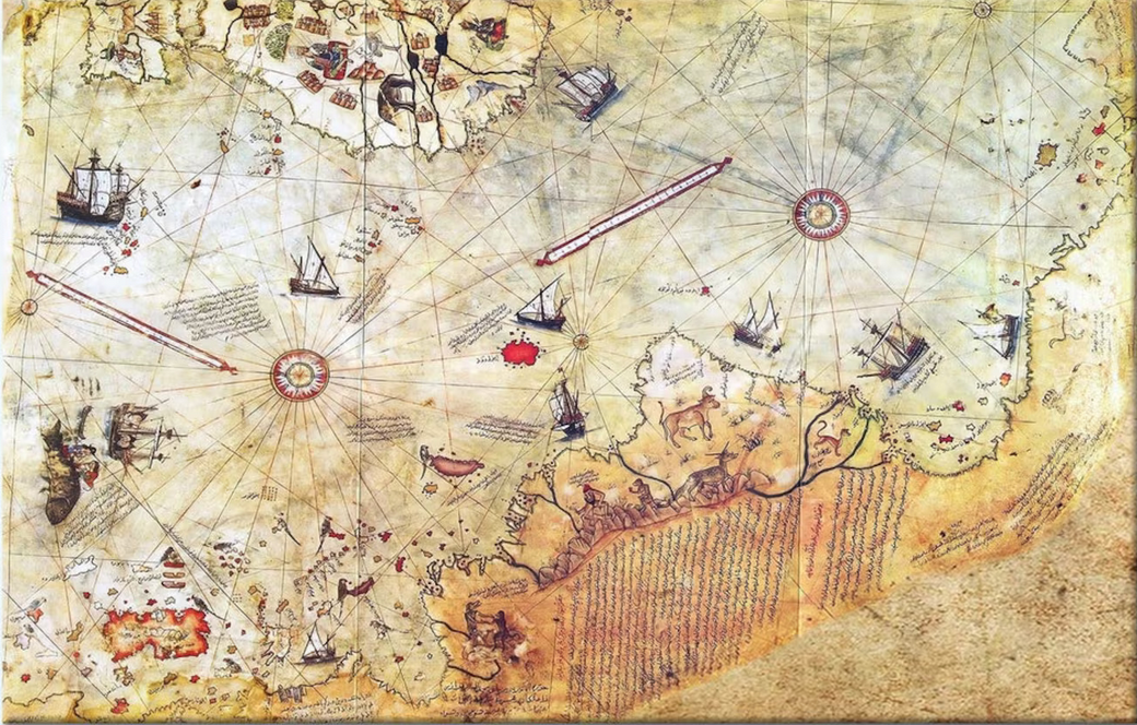 El enigmático mapa de Piri Reis - principios siglo XVI (1513)