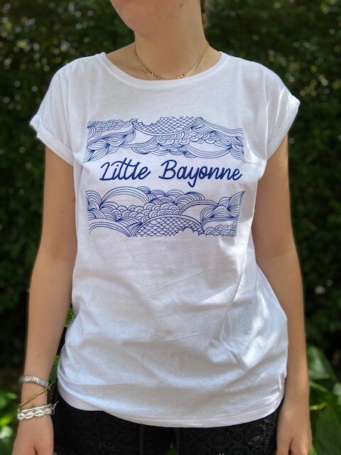 Tee-Shirt FEMME Blanc Motif Calligraphie