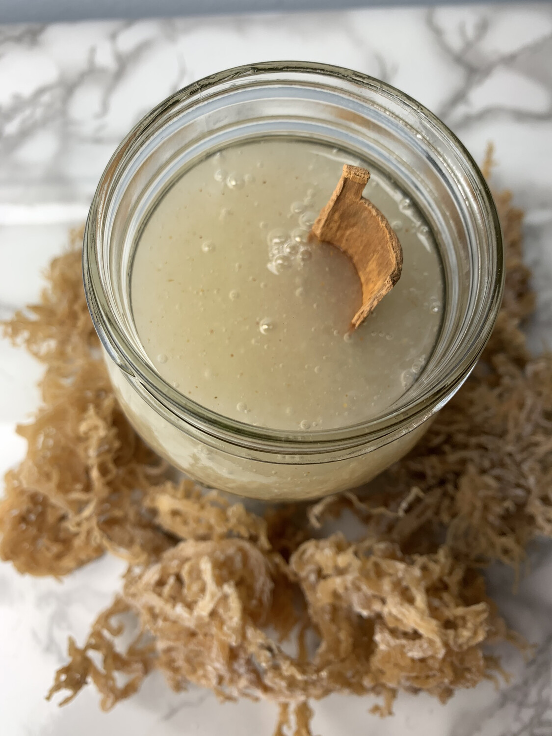 16 Oz Organic WILDCRAFTED Sea Moss Gel Infused With Cinnamon & Nutmeg