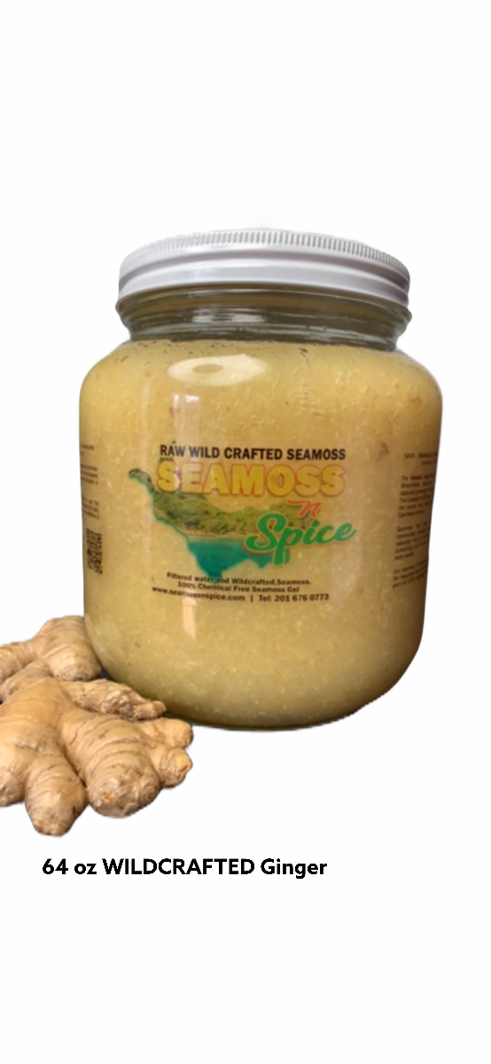64 Oz Organic WILDCRAFTED Sea Moss Infused With Ginger 
