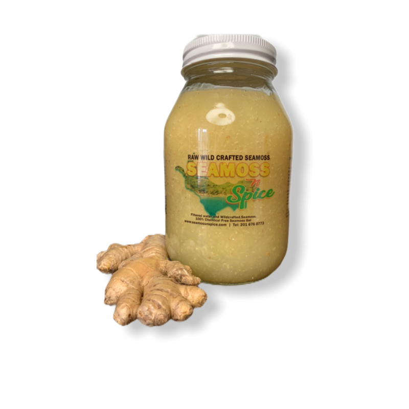 32 OZ Organic WILDCRAFTED  Sea Moss Gel Infused With Ginger 