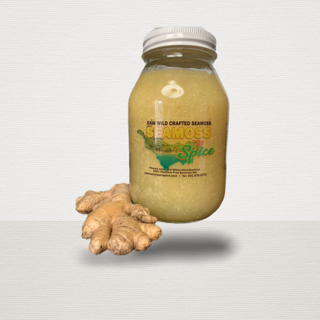 32 OZ Organic WILDCRAFTED  Sea Moss Gel Infused With Ginger 