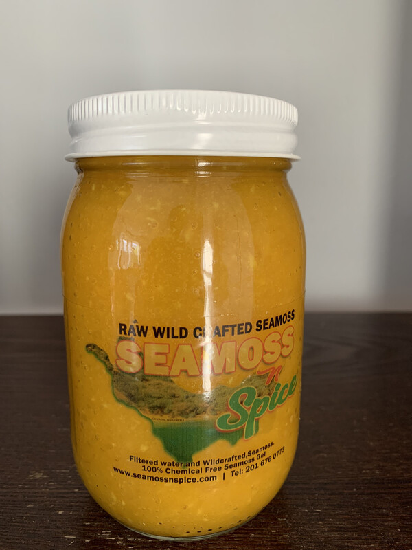 THE  POWER HOUSE 16 Oz WILDCRAFTED Sea Moss Gel Infused With Ginger &amp; Turmeric