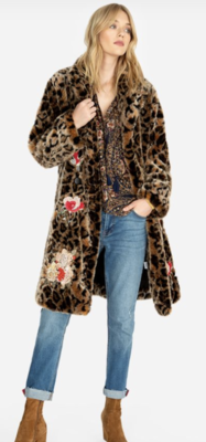 Leopard Rose coat
