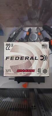 Federal AutoMatch .22LR 40gr RN 325rd Box