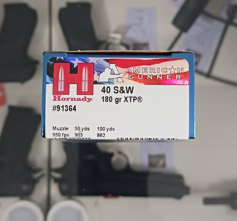 Hornady Amer Gunner .40cal 180gr JHP 25rd box