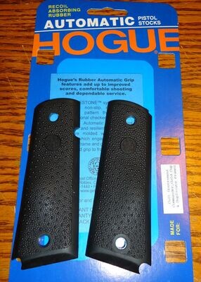 Hogue 1911 Gov Model FS Rubber Cobblestone Grip-BLK