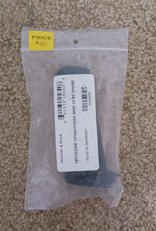 HK VP9SK/P30SK 9mm 13rd Ext Magazine (Shipping &amp; P/Up Available)