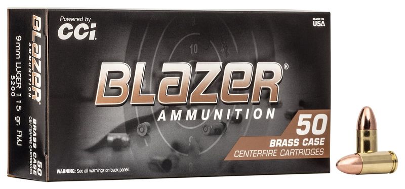 CCI Blazer Brass 9mm 115gr 50rd Box (Shipping &amp; P-Up Available)