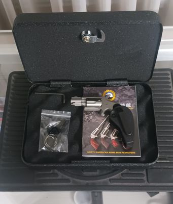 NAA Mini Revolver .22LR 1 1/8in SS Holster/Grip Combo. Oak Lawn, IL.