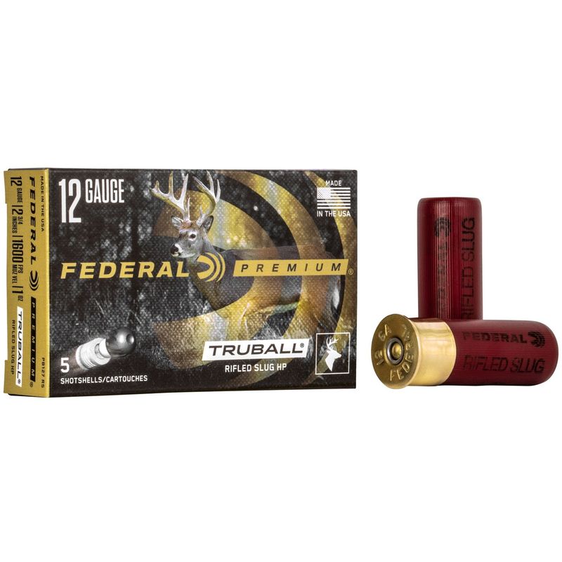 Federal 12ga TruBall 2.75in Rifled Slugs 1600FPS 5rd Box