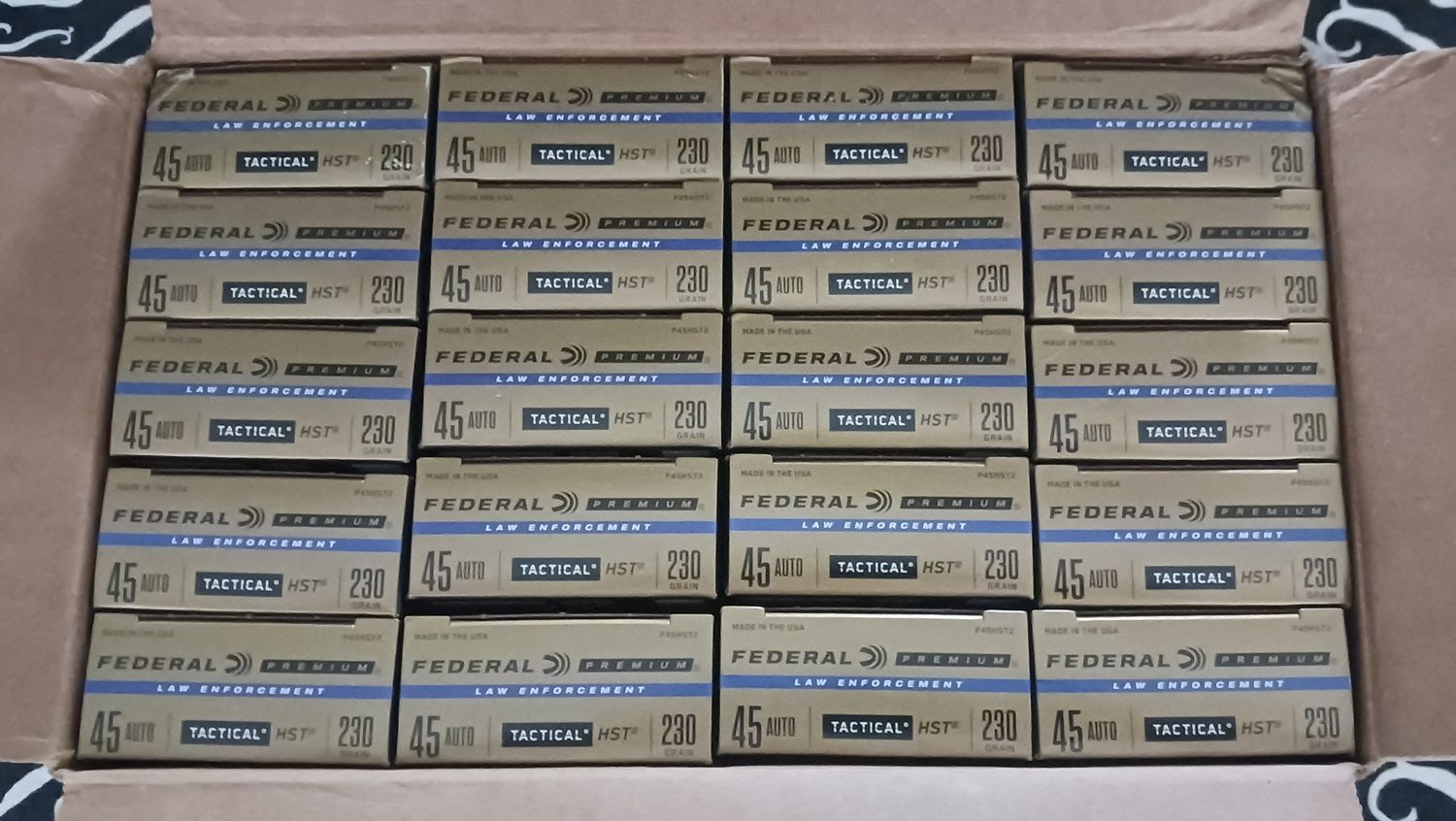 Federal HST Tactical .45 Auto 230gr JHP 50rd Box Federal HST Tactical .45 Auto 230gr JHP 50rd Box