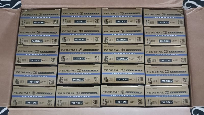 Federal HST Tactical .45 Auto 230gr JHP 50rd Box Federal HST Tactical .45 Auto 230gr JHP 50rd Box