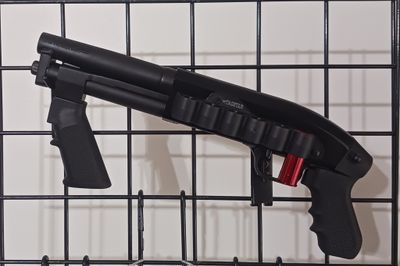 Maverick/PWC SAW 12ga 3rd w/TacStar 6rd Side Saddle NFA AOW-BLK