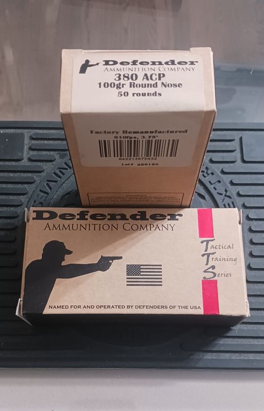 Defender Ammunition Co .380acp 100gr Remanufactured TTS 50rd Box